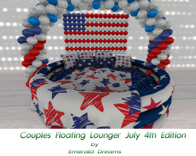 .:Emerald Dreams:. Couples Floating Lounger July 4th Edition