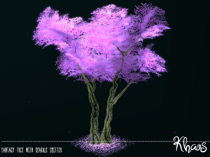 Khaos's PURPLE fantasy tree with sparkles 