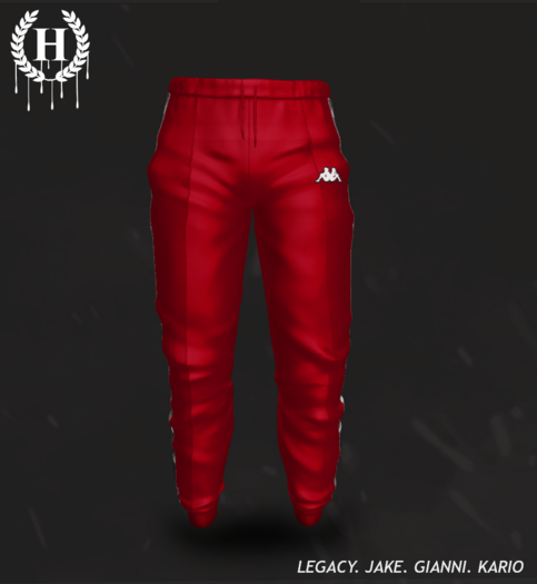 [H.] Tracky Pants RED- UNPACK