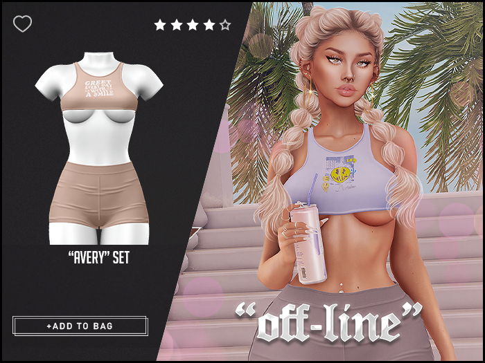 "Off-Line" x "Avery" Set / Nude