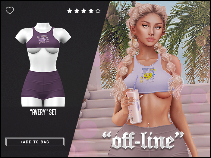 "Off-Line" x "Avery" Set / Mauve