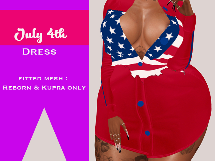 Lady/July 4 Dress  Red