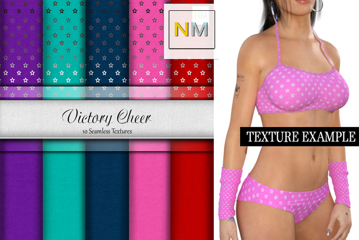 Victory Cheer MatchUp Kit 10 Seamless Fabric Textures NM