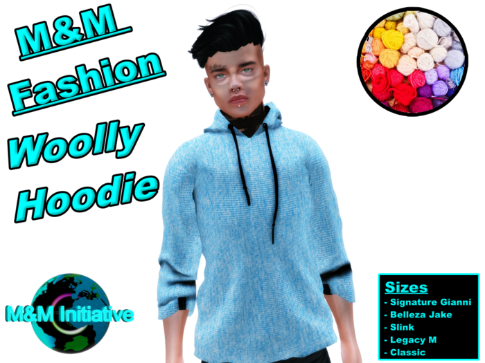 M&M Intitative - Woolly Hoodie - Light Blue
