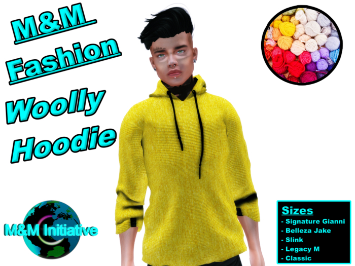 M&M Intitative - Woolly Hoodie - Yellow