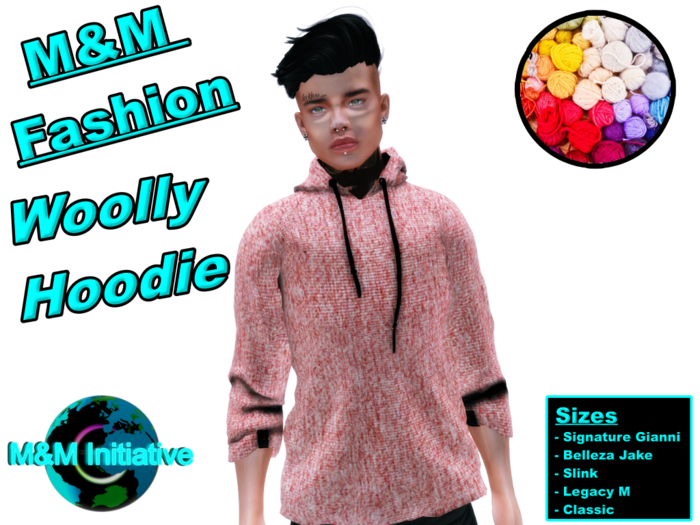 M&M Intitative - Woolly Hoodie - Light Red