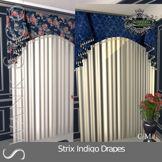 Swank & Co. Strix Indigo Drapes 