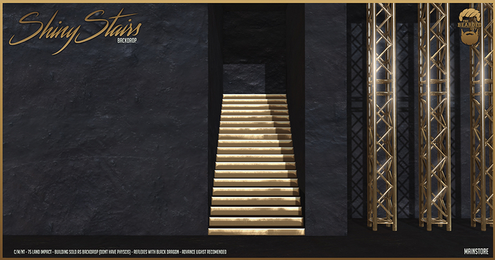 Shiny Stairs Backdrop - The Bearded Guy
