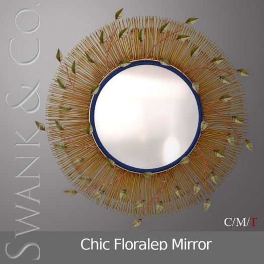 Swank & Co. Chic Floralep Mirror 