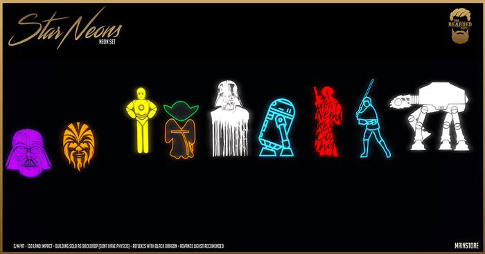 Star Neons Set - The Bearded Guy