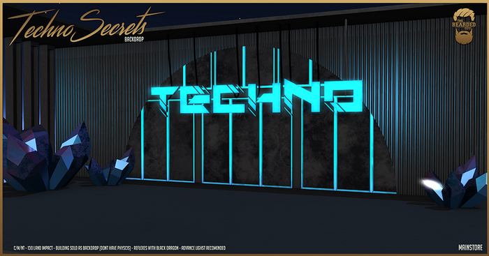 Techno Secrets Backdrop - The Bearded Guy