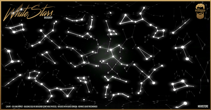 White Stars Backdrop - The Bearded Guy