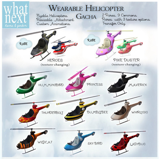 {what next} Pixie Duster Helicopter (boxed) RARE