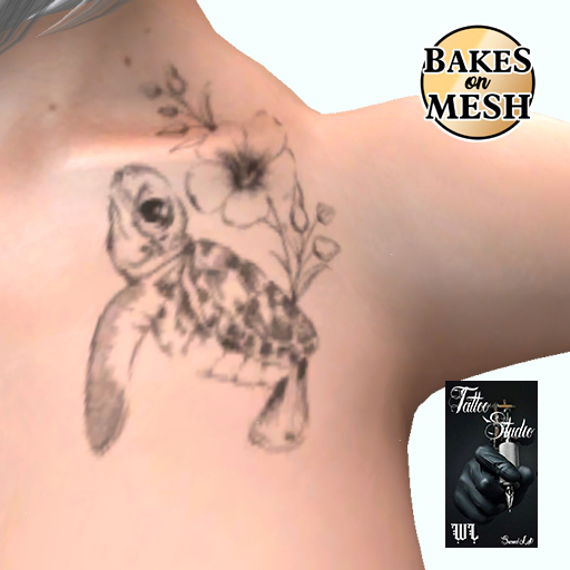 WL-Turtle Flower BOM TAttoo