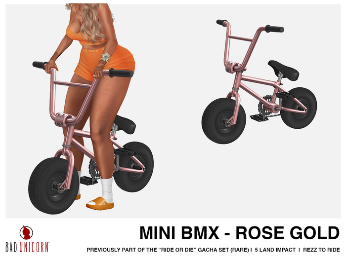 Mini BMX (Rose Gold) - RARE (Previously - Ride or Die Gacha Set)