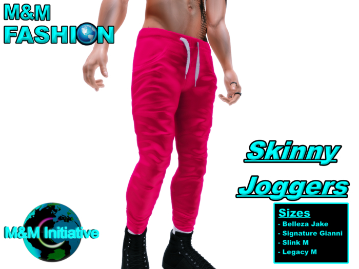 M&M Fashion - Skinny Joggers - Pink