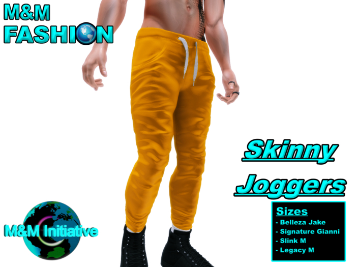 M&M Fashion - Skinny Joggers - Orange