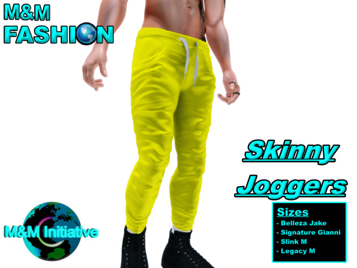 M&M Fashion - Skinny Joggers - Yellow
