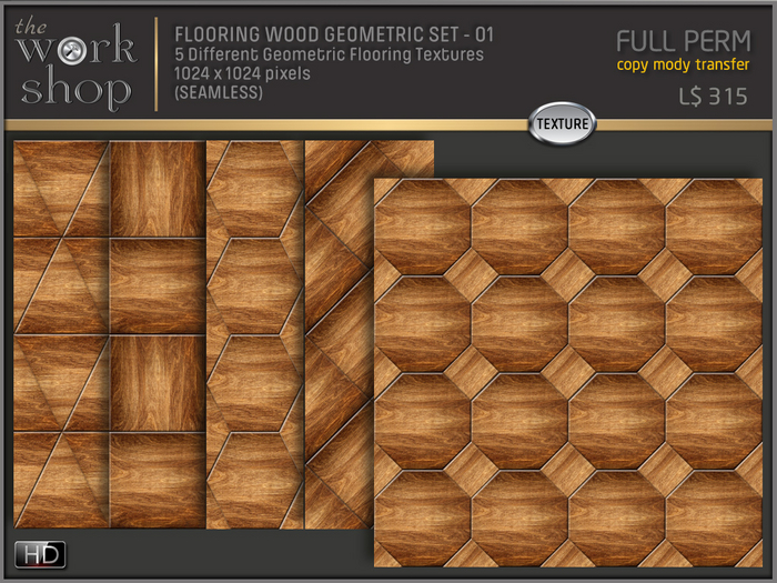 FLOORING GEOMETRIC WOOD - 01