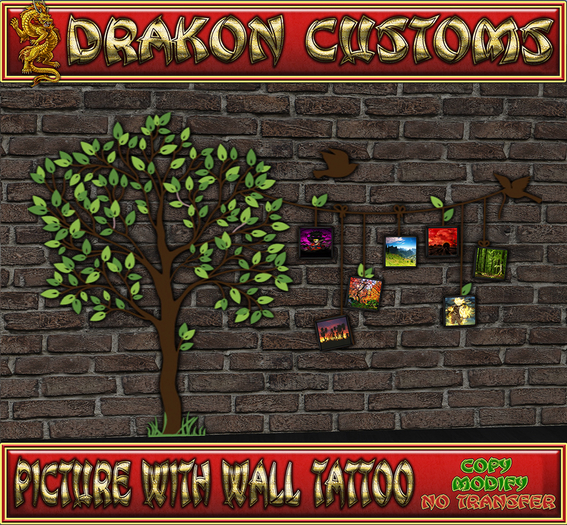 Picture With Wall Tattoo