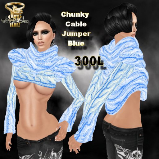 HOUSE OF BENINGBOROUGH Chunky Cable- Blue