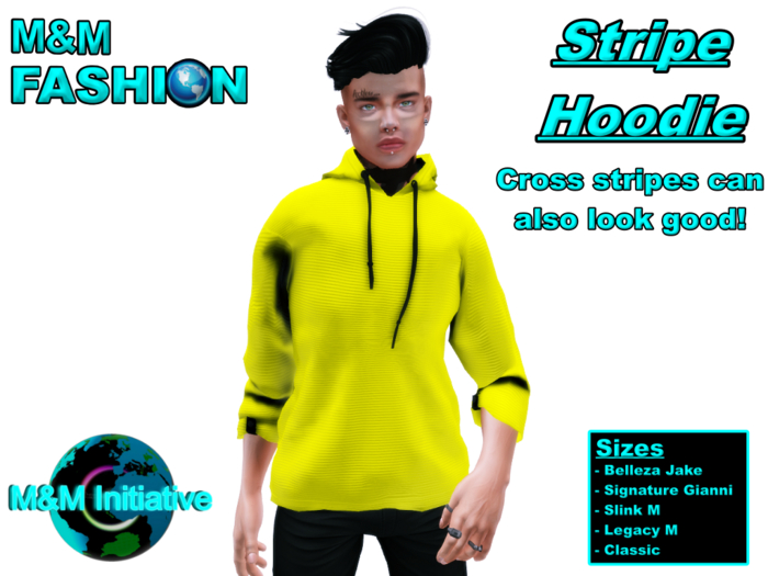 M&M Intitative - Stripe Hoodie - Yellow