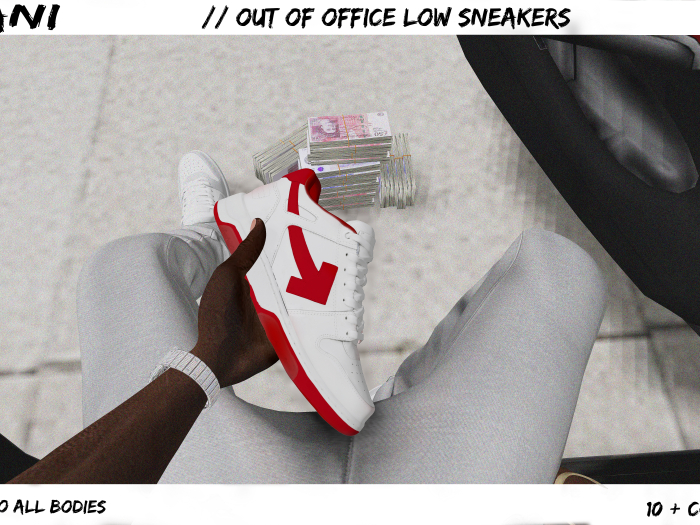 MILANI. Out Of Office Low - Wht W / Red