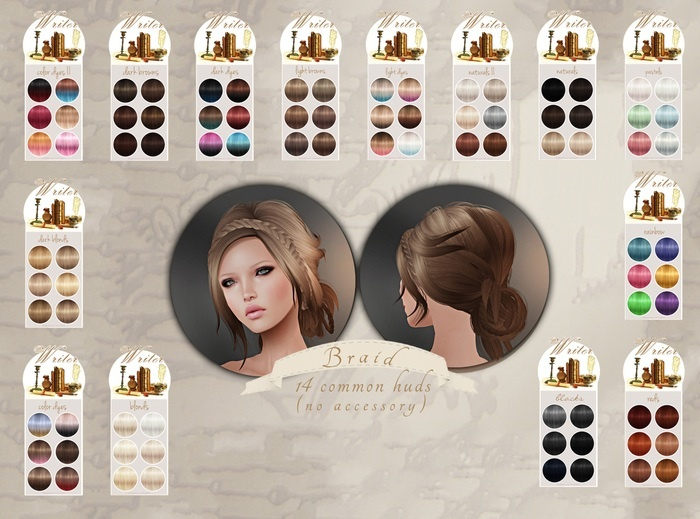 ~Tableau Vivant~ Writer Hair - Braid - Light Browns