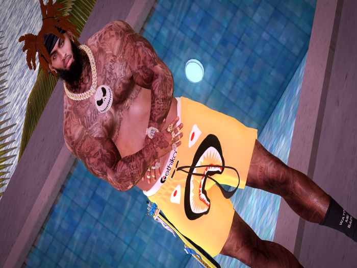 96til - Bape Short/Slides (Yellow)