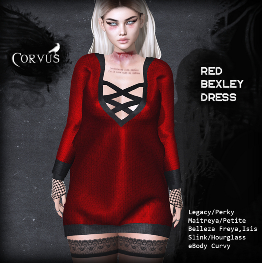 Corvus : Red Bexley Sweaterdress
