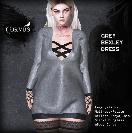 Corvus : Grey Bexley Sweaterdress