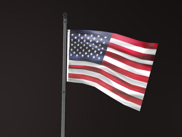 {P.S.} American Flag & Pole (Animated)