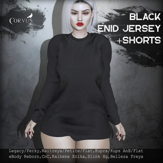 Corvus : Black Enid Jersey