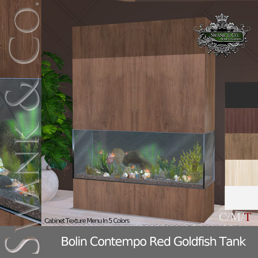Swank & Co. Bolin Contempo Red Goldfish Tank 