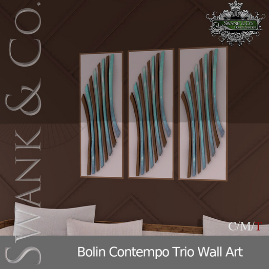 Swank & Co. Bolin Contempo Trio Wall Art 