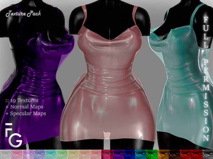 .Fragile. PACK I - 19 Full Perm Textures for SHINE Dress Viky