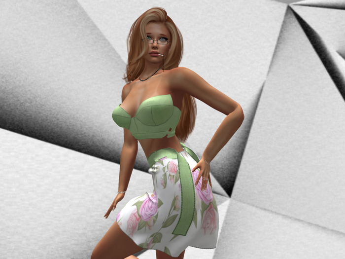 Label Difference - Unbelted Light Green Skirt BAG