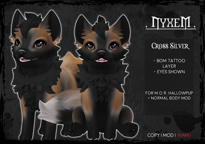 . NyxeM . Silver Cross Fox Hallowpup // Skin