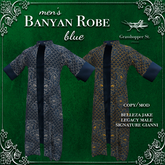 Grasshopper St Men's Banyan Robe Blue