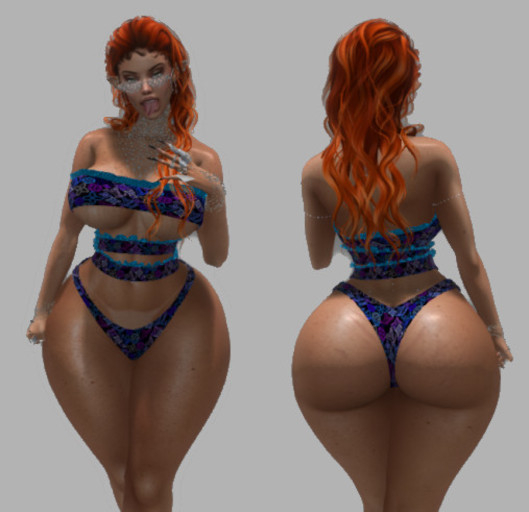 DEMO LaLa's Thread's lv-x-nikpurplestar Ruffel Swim Suit