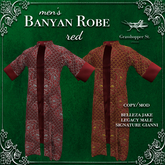 Grasshopper St Men's Banyan Robe Red