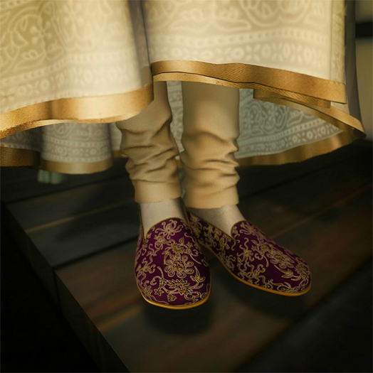 Grasshopper St Embroidered Slippers Men's Gold