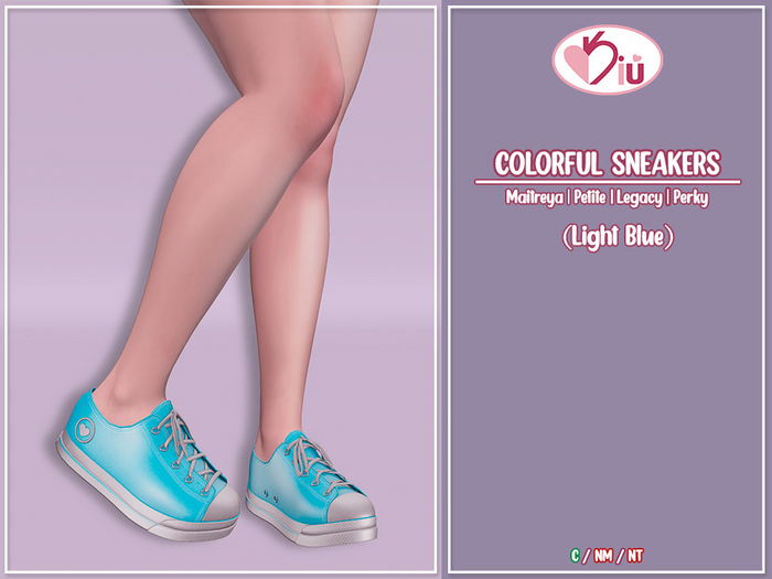 *>Kiu<* - Colorful Sneakers_Light Blue