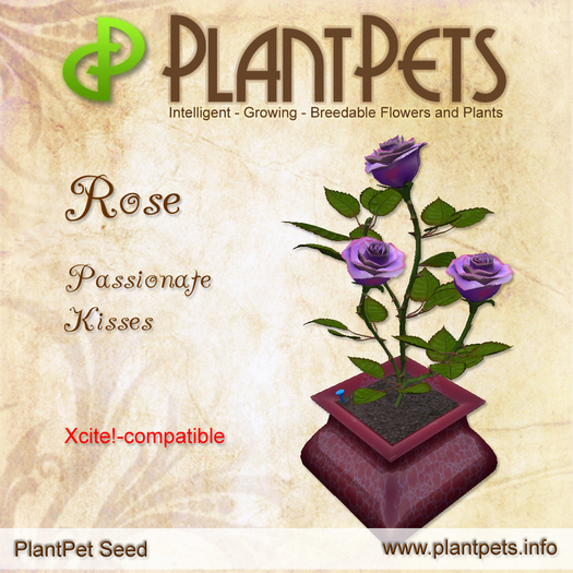 PlantPet Seed [Rose *Passionate Kisses*] - common - free breeding - no extra costs - Xcite! - compatible