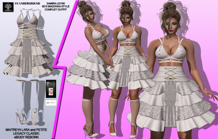 **SAMIRA LEYWI WHITE 80'S MADONNA STYLE OUTFIT** (WEAR)