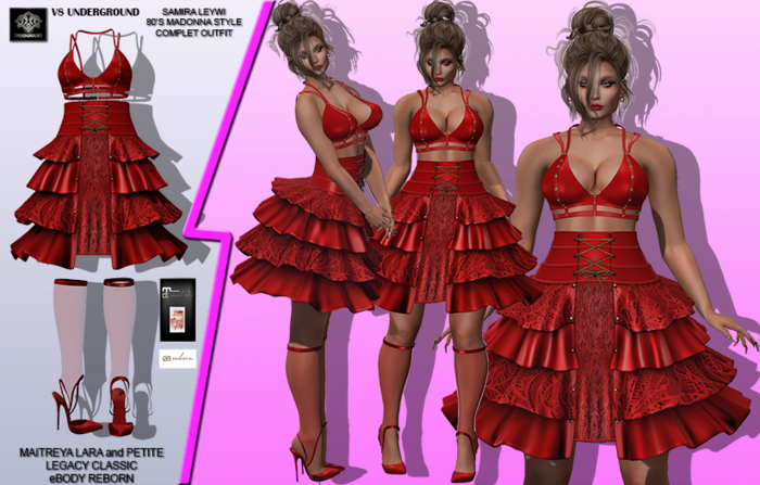 **SAMIRA LEYWI RED 80'S MADONNA STYLE OUTFIT** (WEAR)