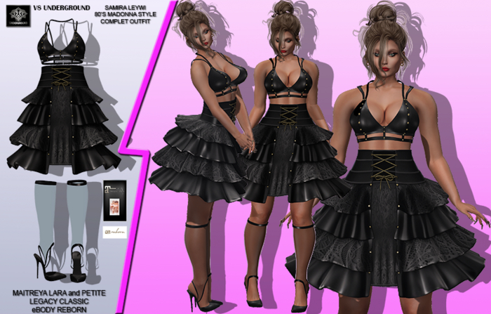 **SAMIRA LEYWI BLACK 80'S MADONNA STYLE OUTFIT** (WEAR)