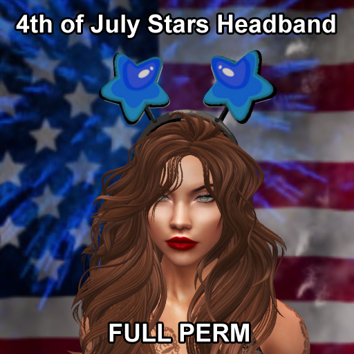 FULL PERM 4th of July Stars Headband (BOXED)