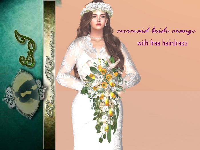 mermaid bride orange
