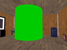 open cylender green screen studio